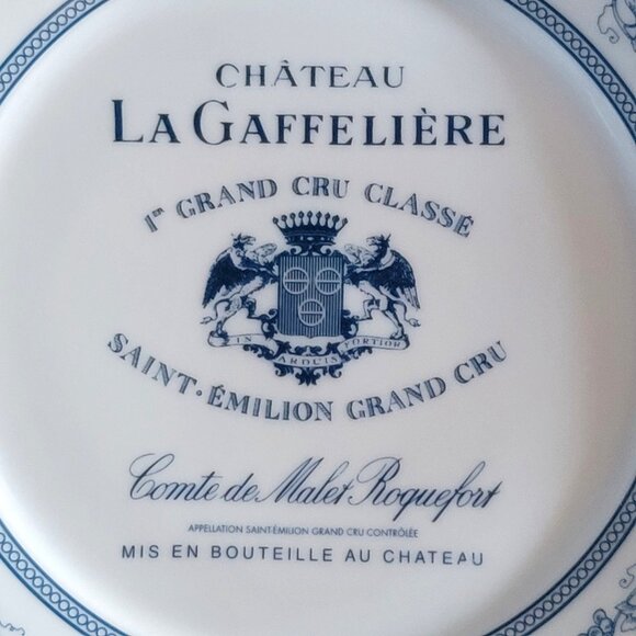 Vtg Porcelaine de Limoges Cote Table French Vineyard Plate Château La Gaffelière - Picture 3 of 6